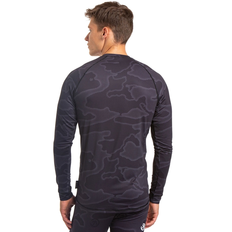 Vyriški termo marškinėliai Meatfly Avery black-grey