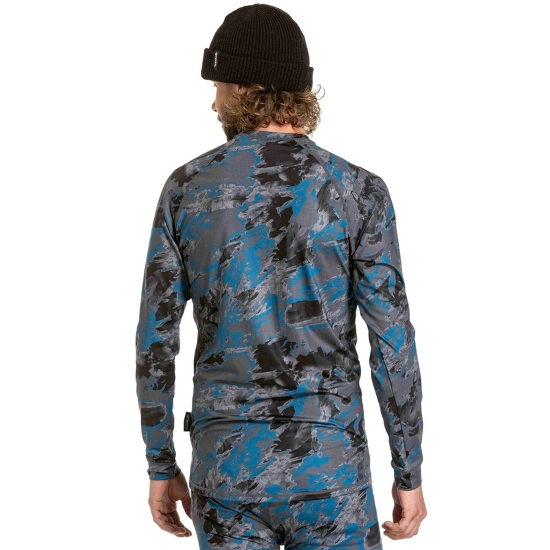 Vyriški termo marškinėliai Meatfly Avery blue-grey camo