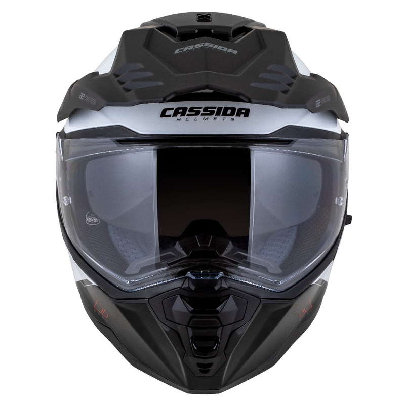 Enduro šalmas Cassida Road Runner Dual baltai juodas