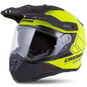Enduro šalmas Cassida Road Runner Dual fluo geltona-juoda