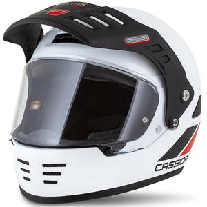 Enduro šalmas Cassida FormX FlatOut balta-juoda-raudona