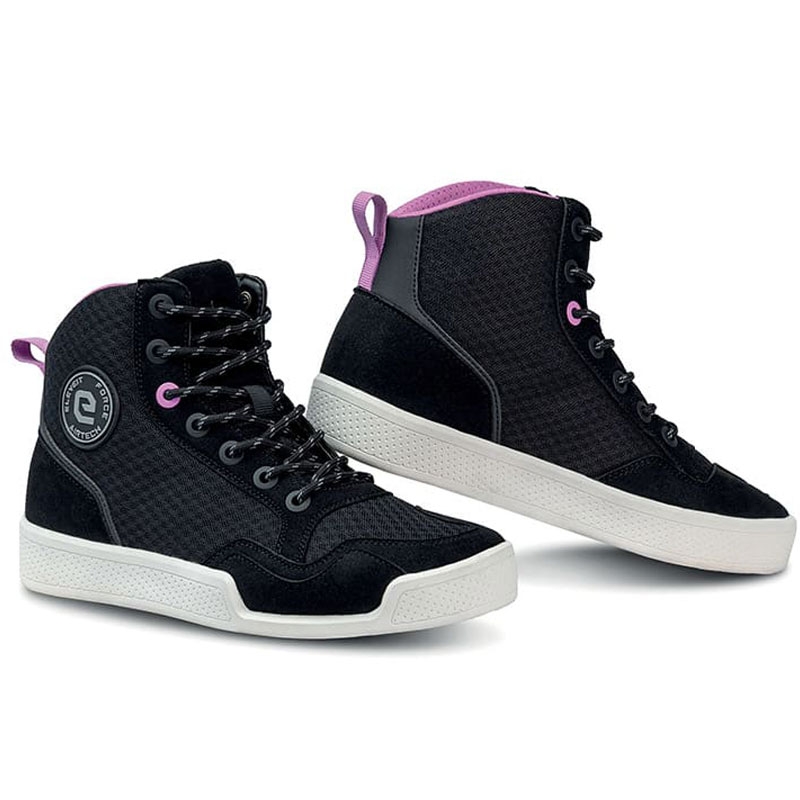 Moteriški Eleveit Force Airtech Lady juodos ir rožinės spalvos motociklininko batai