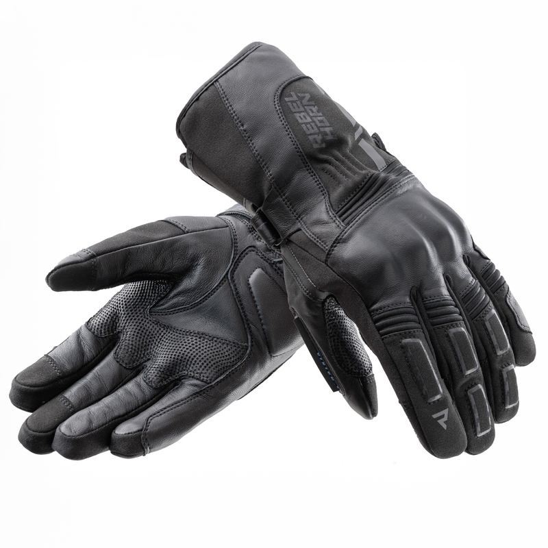 Motociklininko pirštinės Rebelhorn Tracer WP black