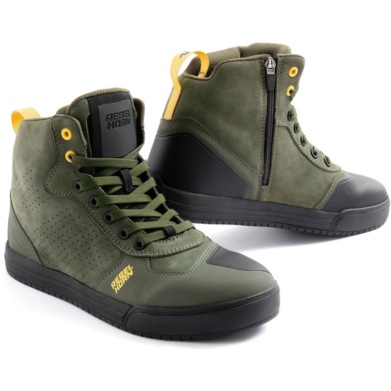 Rebelhorn Spike Green Odiniai motociklininkų batai
