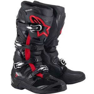 Alpinestars TECH 7 motokroso batai juoda-fluo raudona