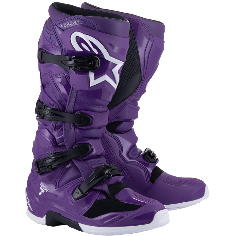 Alpinestars TECH 7 motokroso batai violetinės spalvos