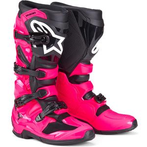 Alpinestars TECH 7 motokroso batai rožinės ir juodos spalvos
