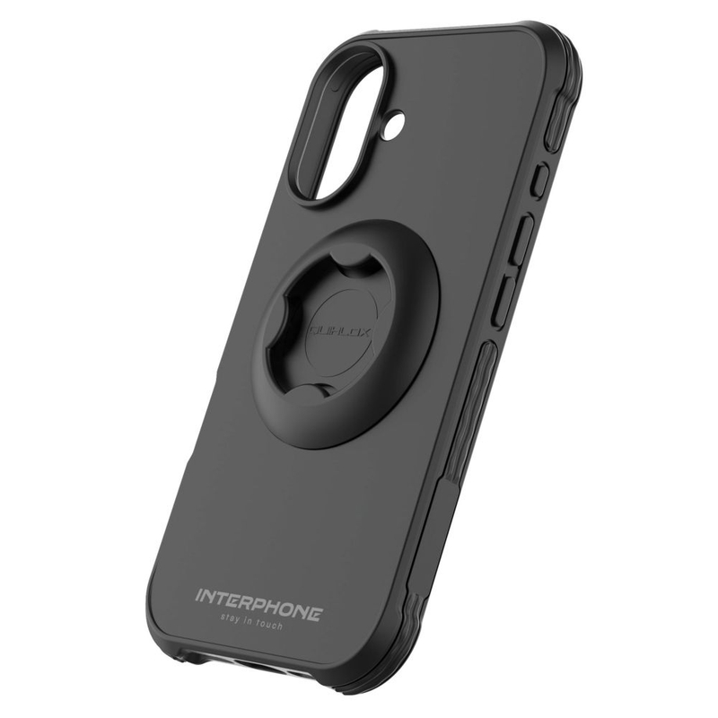 Apsauginis dangtelis "Interphone" QUIKLOX Tetraforce, skirtas "Apple iPhone 16", juodas