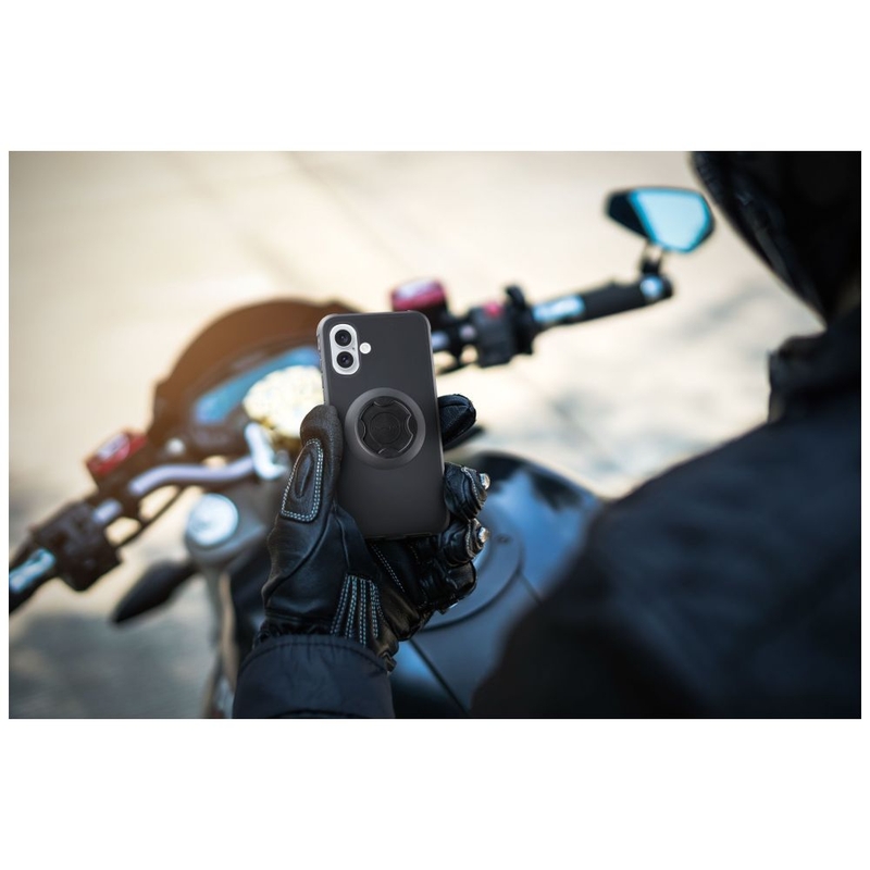 Apsauginis dangtelis "Interphone" QUIKLOX Tetraforce, skirtas "Apple iPhone 16 Plus", juodas