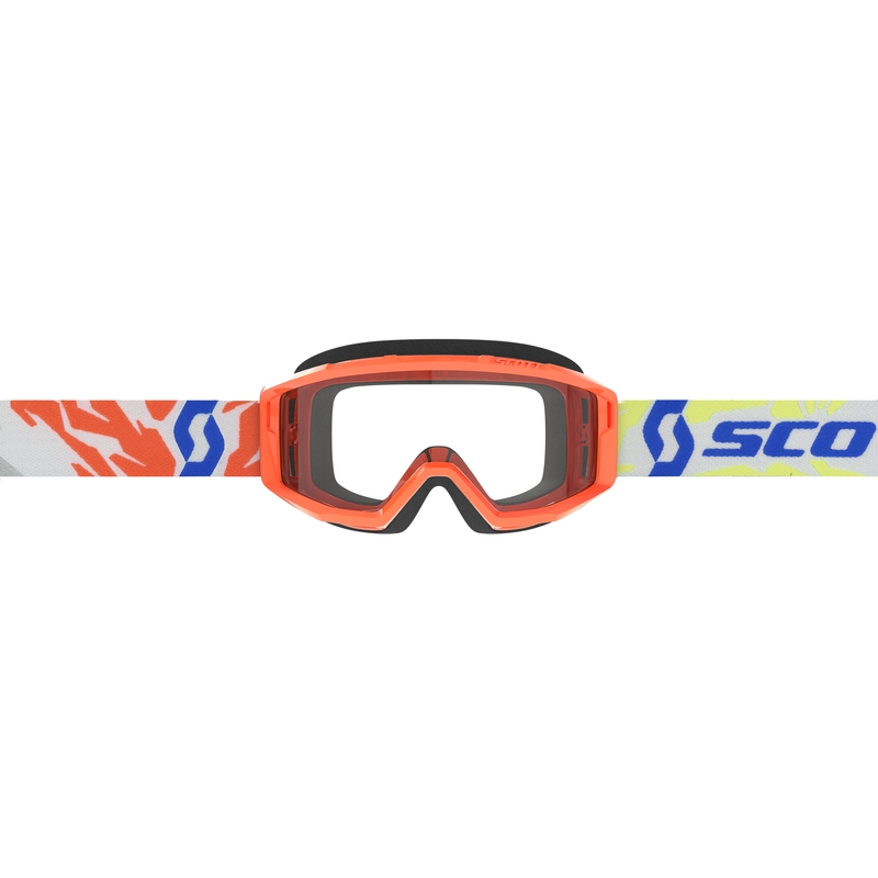 Vaikiški motokroso akiniai SCOTT Primal Youth oranžiniai su skaidriu stiklu