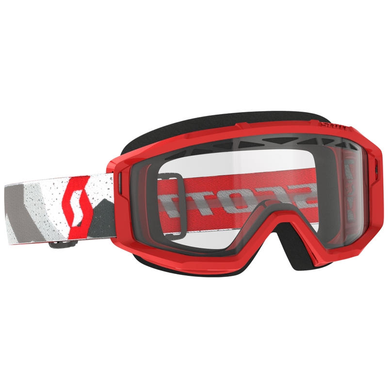 Motokroso akiniai SCOTT Primal Enduro camo raudoni su skaidriu stiklu išpardavimas