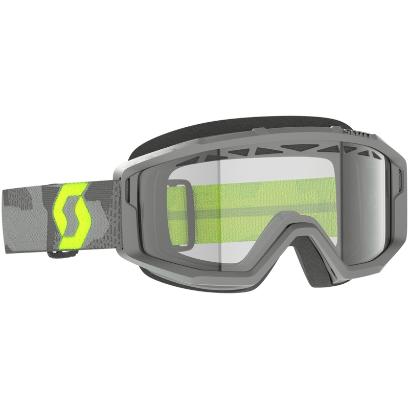 Motokroso akiniai SCOTT Primal Enduro pilkai-fluo geltoni su skaidriu stiklu
