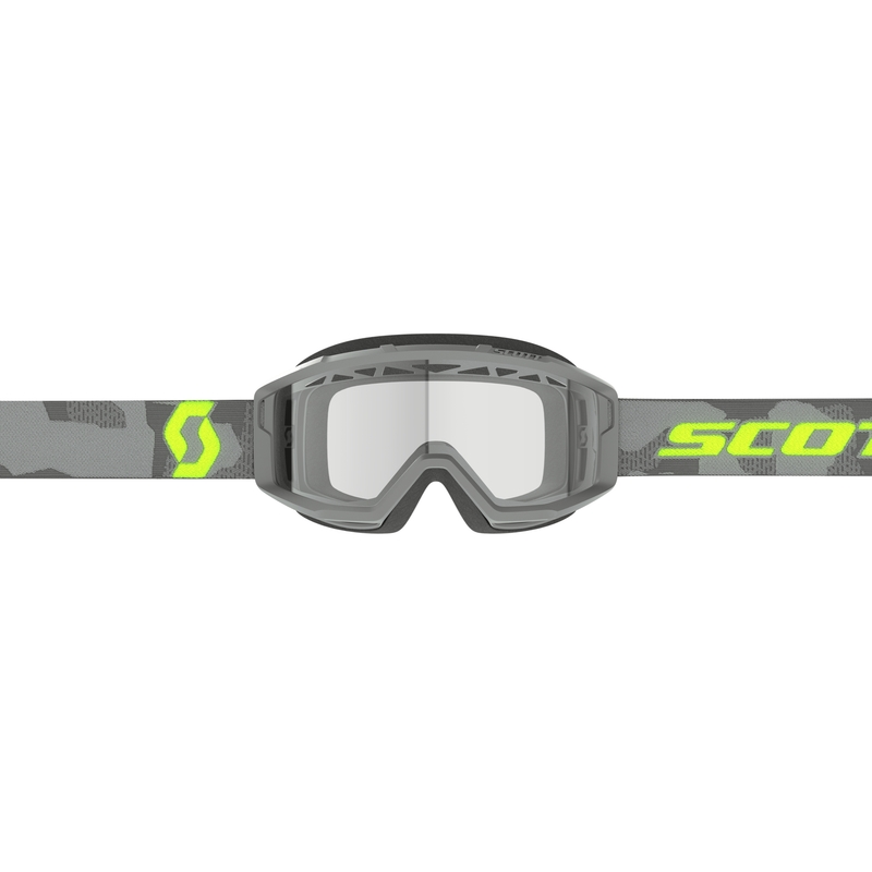 Motokroso akiniai SCOTT Primal Enduro pilkai-fluo geltoni su skaidriu stiklu