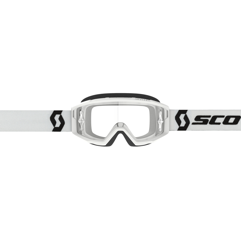 Motokroso akiniai SCOTT Primal Clear balti su skaidriu stiklu