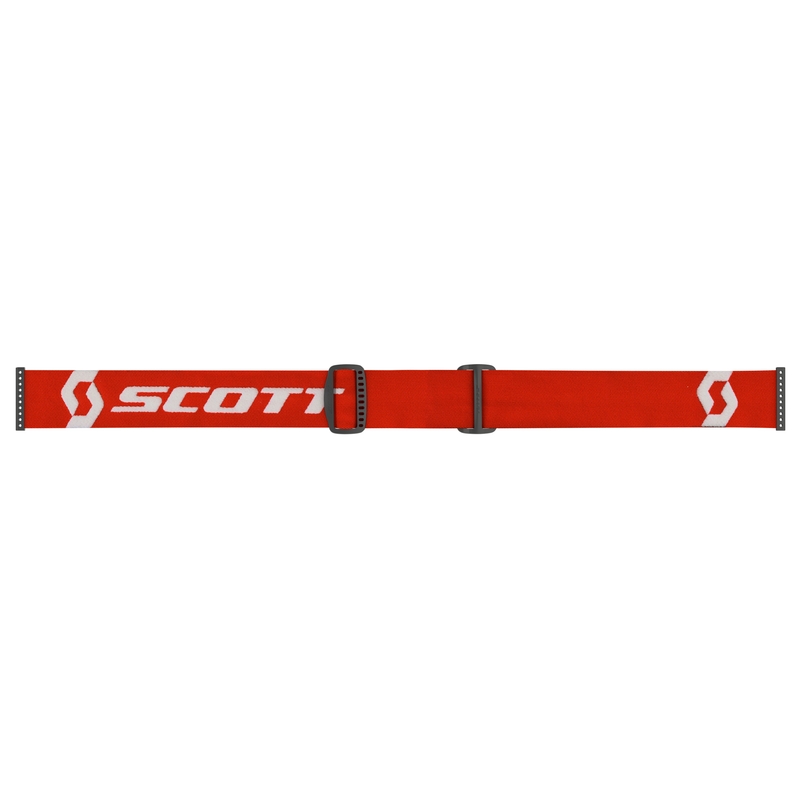 Motokroso akiniai SCOTT Primal CH raudonos ir baltos spalvos su chromuotu oranžiniu stiklu