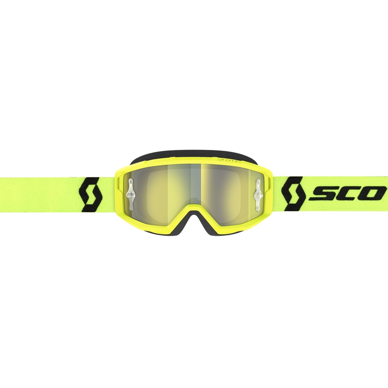 Motokroso akiniai SCOTT Primal CH geltonai juodi su chromuotu geltonu stiklu