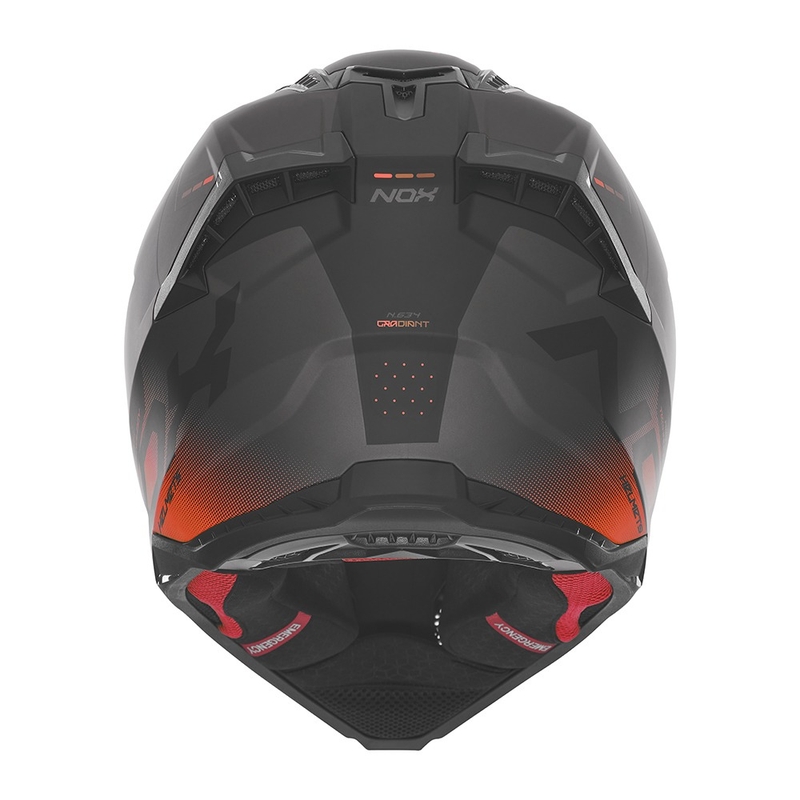 Motokrosová helma NOX N634 matná černo-červená