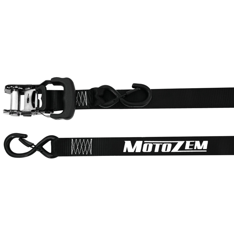 Motociklo diržai MotoZem su reketu juodi