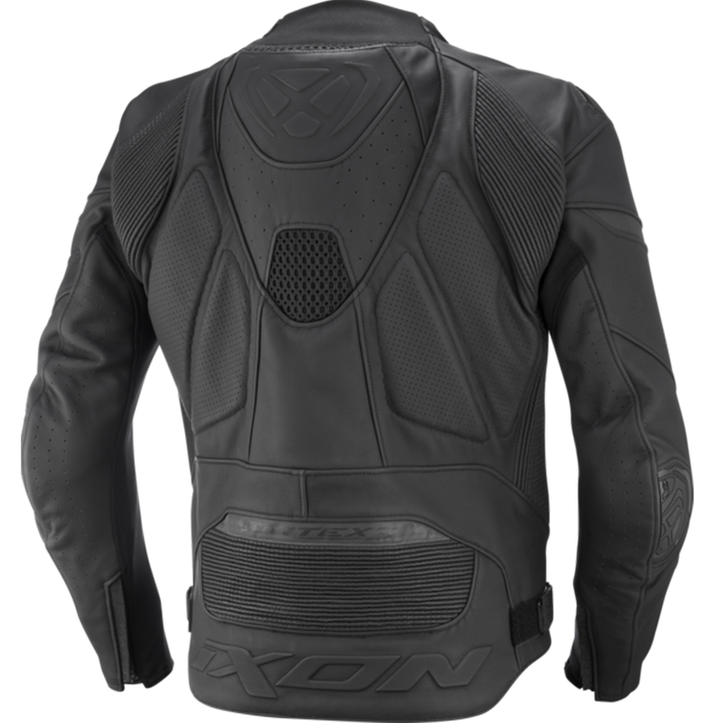 IXON Vortex 3 juoda odinė motociklo striukė