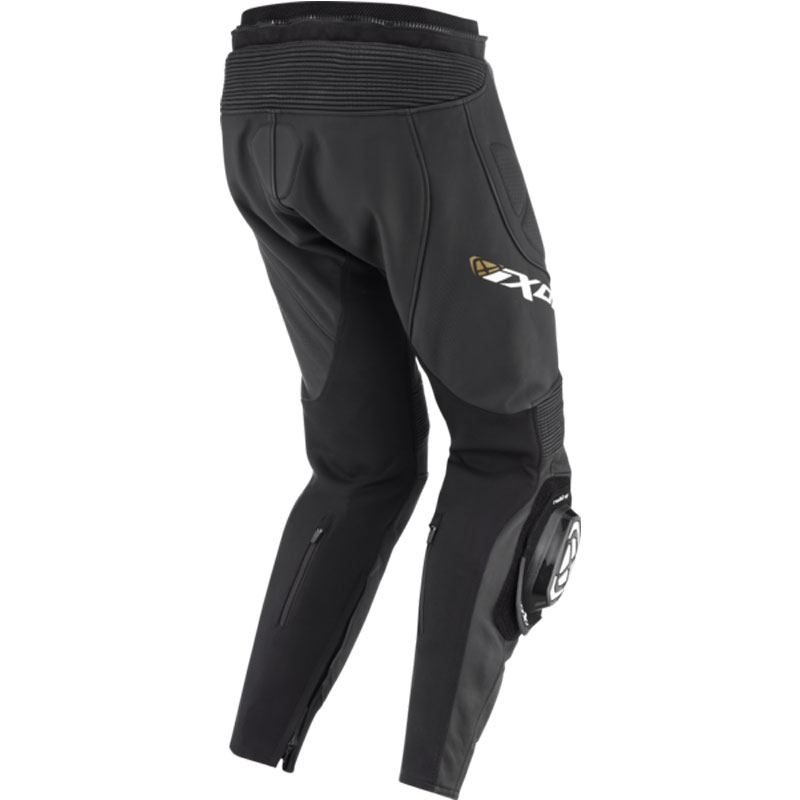 Moteriškos odinės motociklininko kelnės IXON Vortex 3 black-white-gold