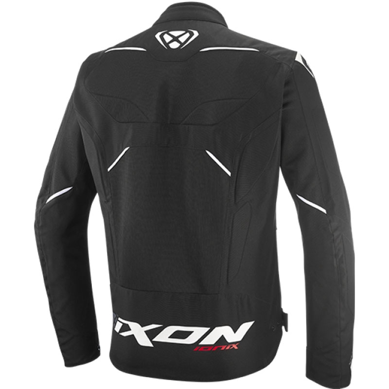 Motociklininko striukė IXON Ionix juoda ir balta