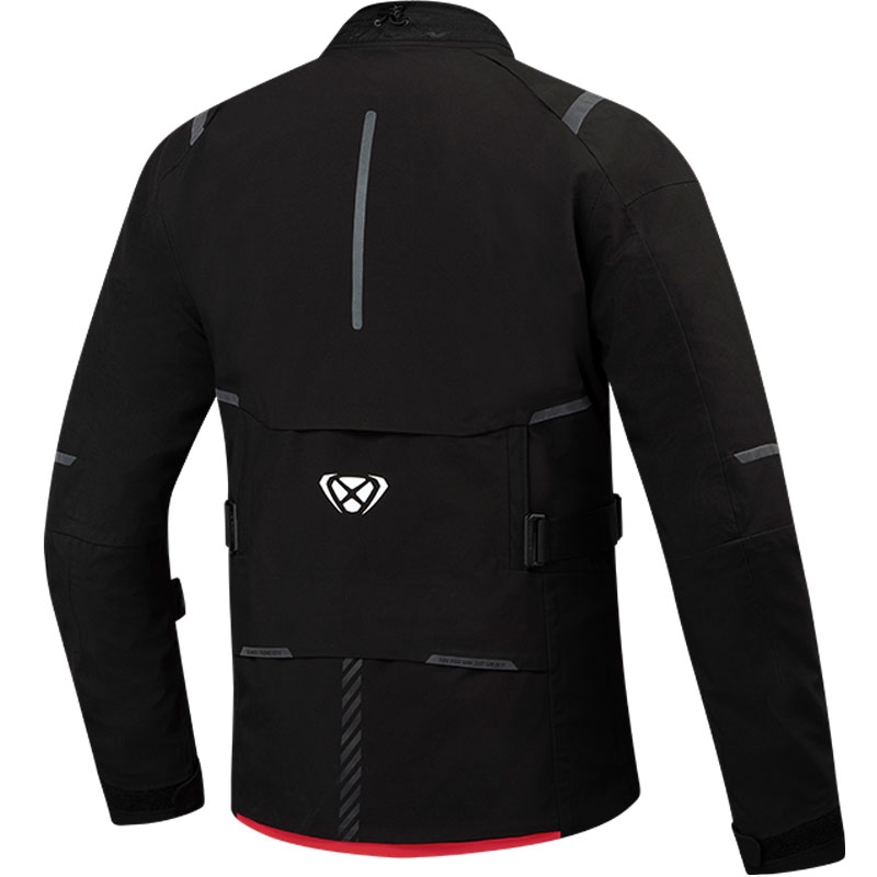 Motociklininko striukė IXON M-Skeid black-fluo red