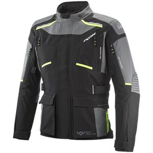 Motociklininko striukė IXON Midgard black-grey-fluo yellow