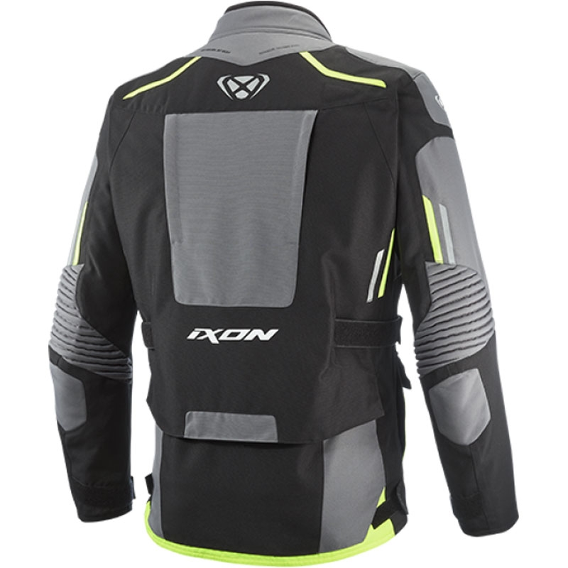 Motociklininko striukė IXON Midgard black-grey-fluo yellow