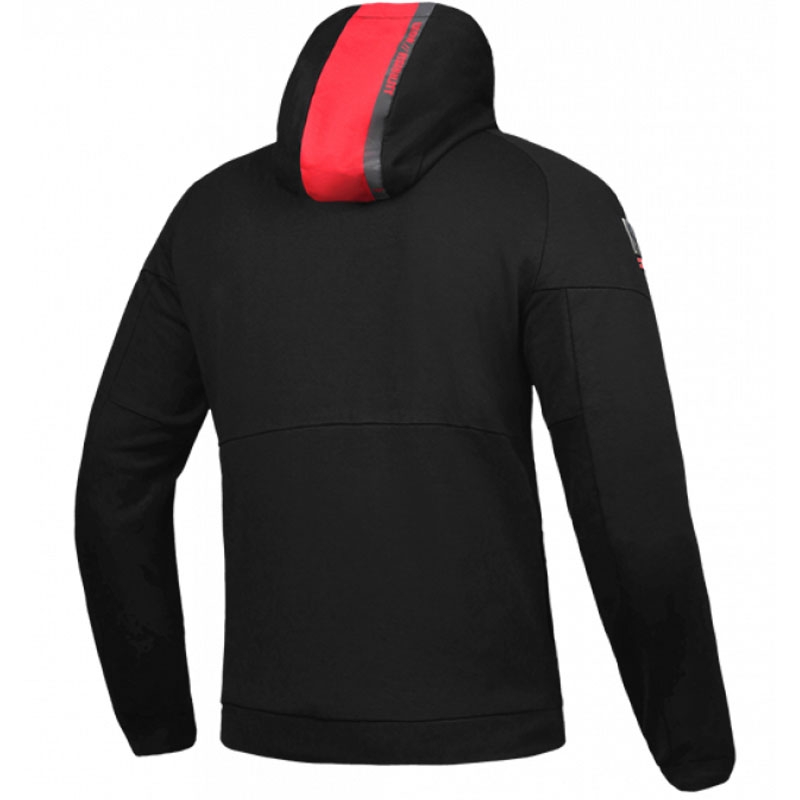 Motociklininko džemperis su gobtuvu IXON Touchdown black-red
