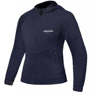 IXON Touchdown Moteriška motociklininko striukė su gobtuvu Blue-Silver