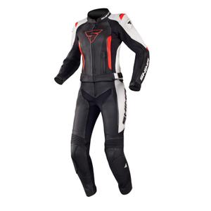Moteriškas Shima Miura Black-White-Fluo Red motociklininkų kombinezonas išpardavimas