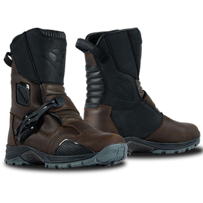 Motociklininko batai IXON Klay WP rudi-juodi