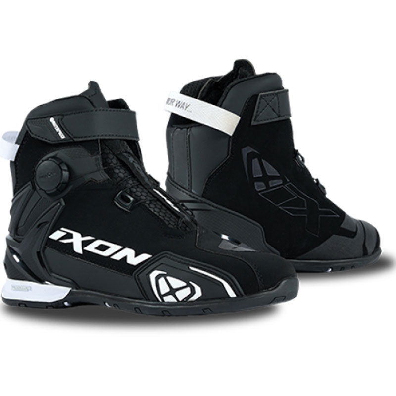 Motociklininko batai IXON Bull 2 WP juodai balti