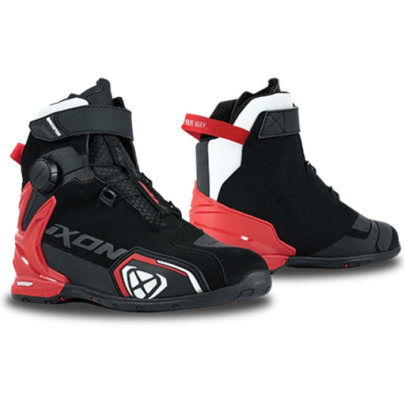 IXON Bull 2 WP juodai-baltai-raudoni motociklininko batai