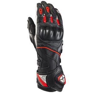 Motociklininko pirštinės IXON Tornado Air juoda-balta-raudona