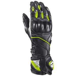 Motociklininko pirštinės IXON Tornado Air juoda-balta-fluo geltona