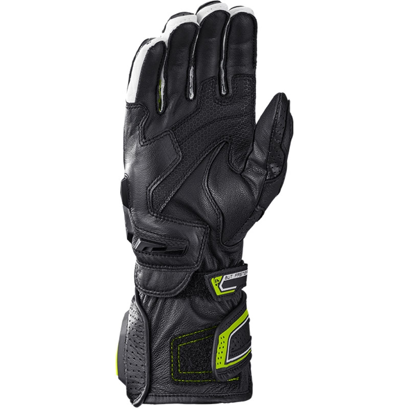 Motociklininko pirštinės IXON Tornado Air juoda-balta-fluo geltona