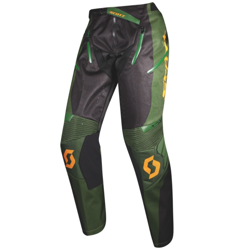 SCOTT X-PLORE motokroso kelnės juodai žalios