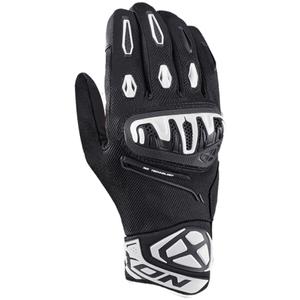 Motociklininko pirštinės IXON Mirage Air juodos ir baltos spalvos