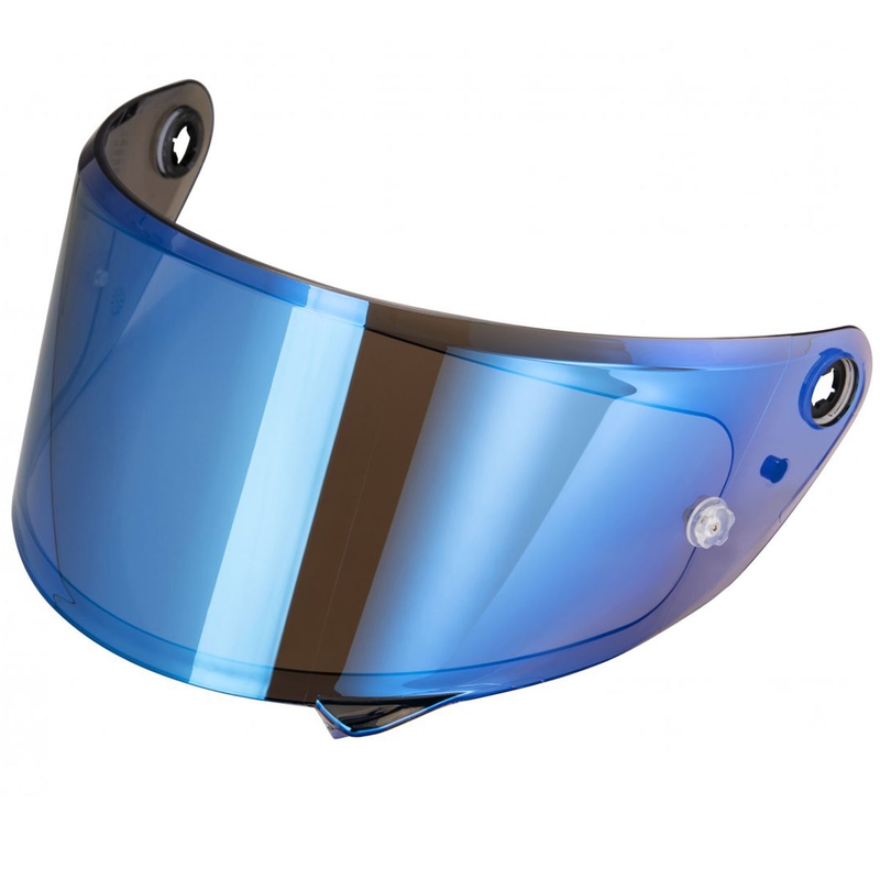 "Plexi HJ-45A/B", skirtas F100 šalmams, veidrodinis, mėlynas