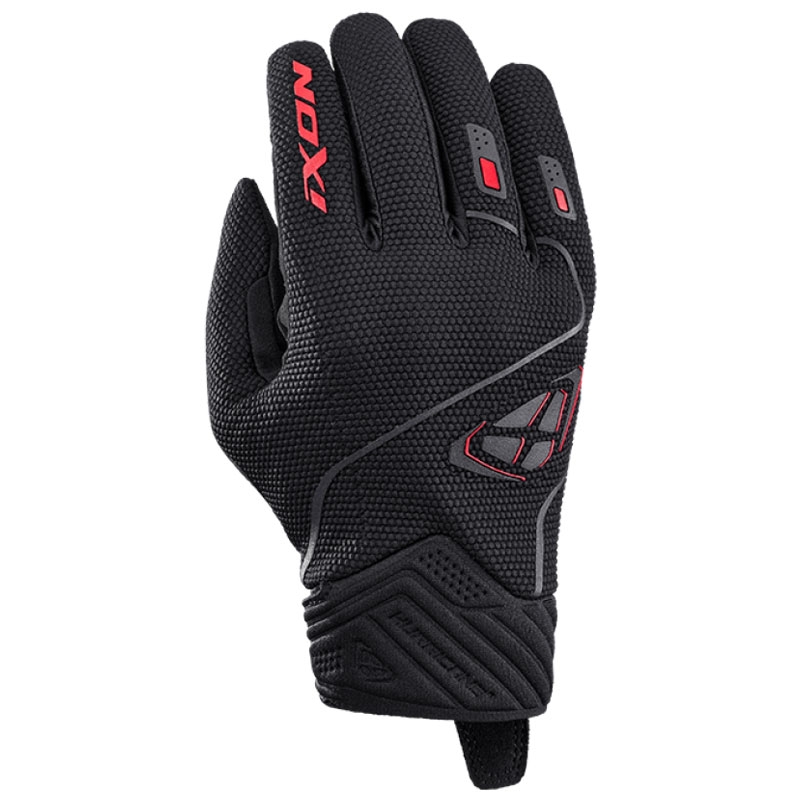 Motociklininko pirštinės IXON Hurricane 2 juoda-raudona