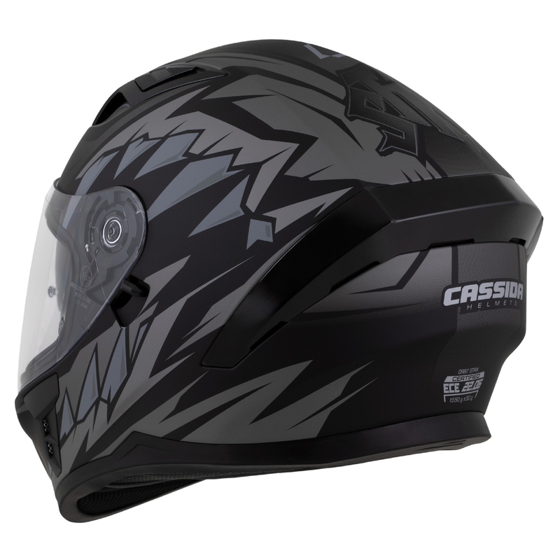 Integruotas šalmas Cassida Orbit Strix matinis juodai pilkas