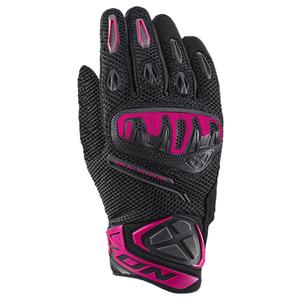 Moteriškos IXON Mirage Airflow juodos ir rožinės spalvos motociklininko pirštinės