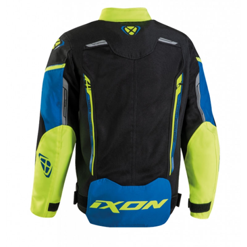 Vaikiška motociklininko striukė IXON Striker Air Black-Blue-Yellow