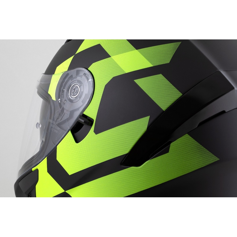 Integruotas šalmas Cassida Orbit Grind matinis juodas-fluo geltonas