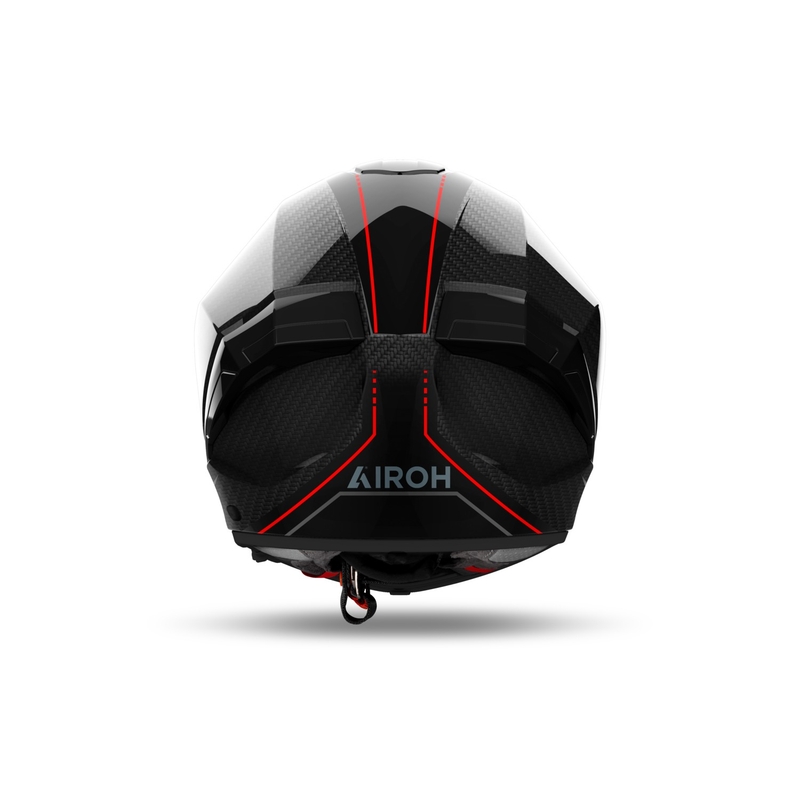 Integruotas motociklininko šalmas "Airoh MATRYX Carbon" blizgus juodas