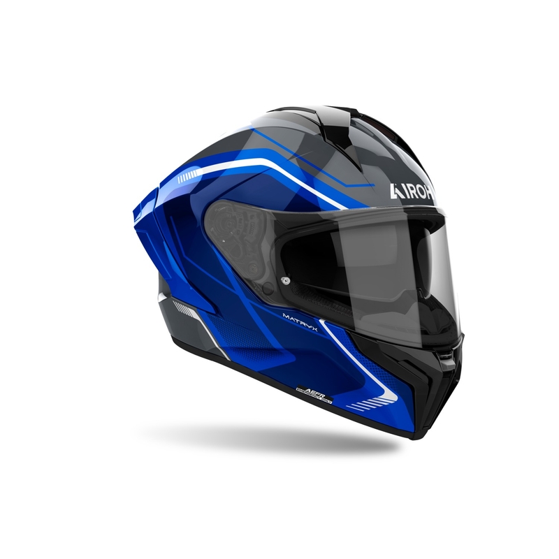 Integruotas motociklininko šalmas Airoh MATRYX Wide blue
