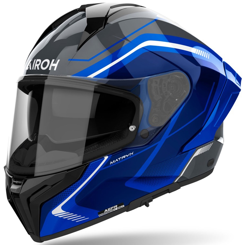 Integruotas motociklininko šalmas Airoh MATRYX Wide blue