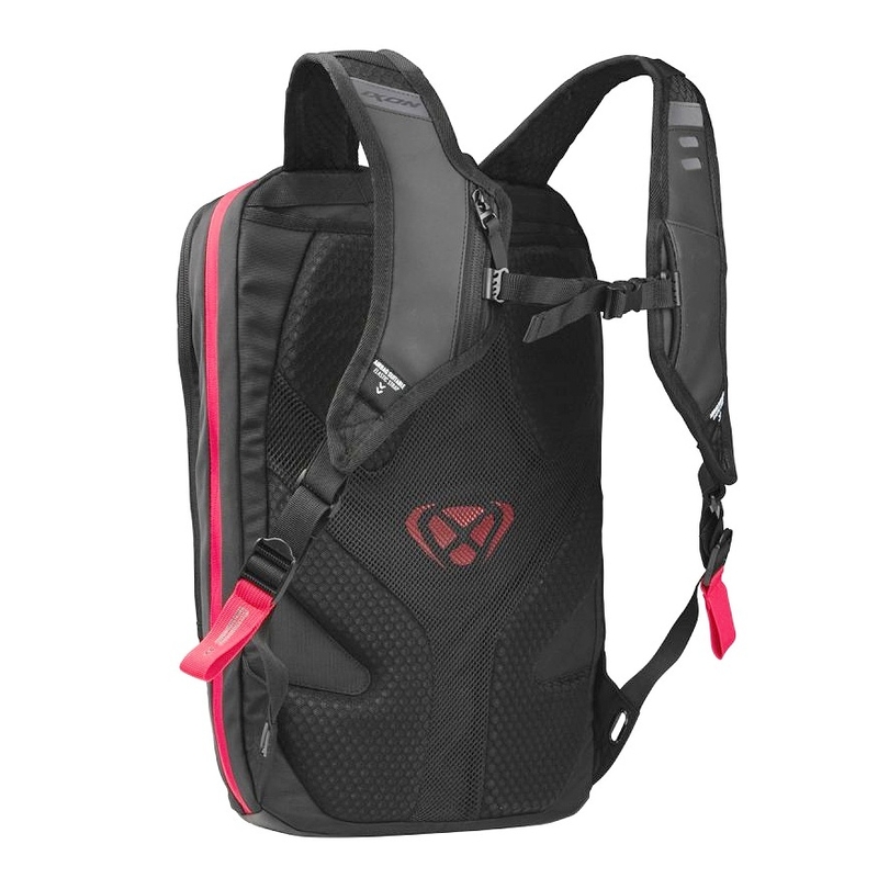 IXON R-Laser 25 L juoda-balta-raudona motociklininko kuprinė