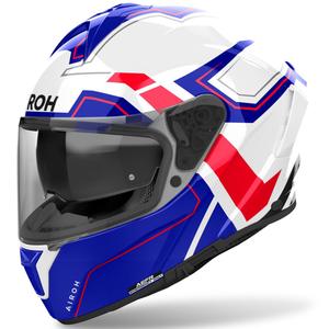 Integruotas motociklininko šalmas Airoh SPARK 2 Dart blizgus mėlynai raudonas